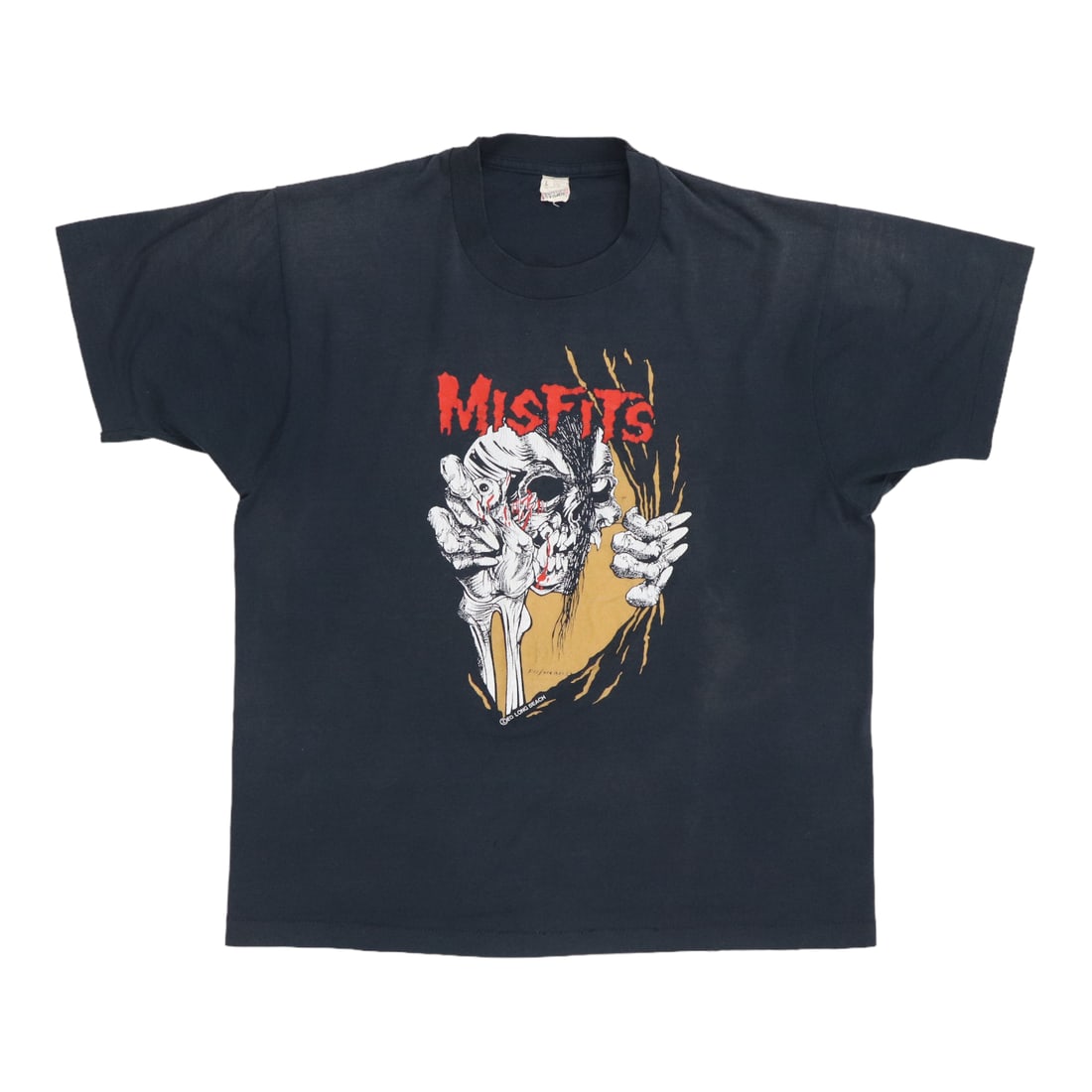 1980s Misfits Shirt: 1980s Misfits Shirt Original 1980s Misfits Shirt. This is a true vintage shirt, not a modern reproduction. Sizes vary so please use measurements for best idea on fit. No back graphics. Shirt is in wor