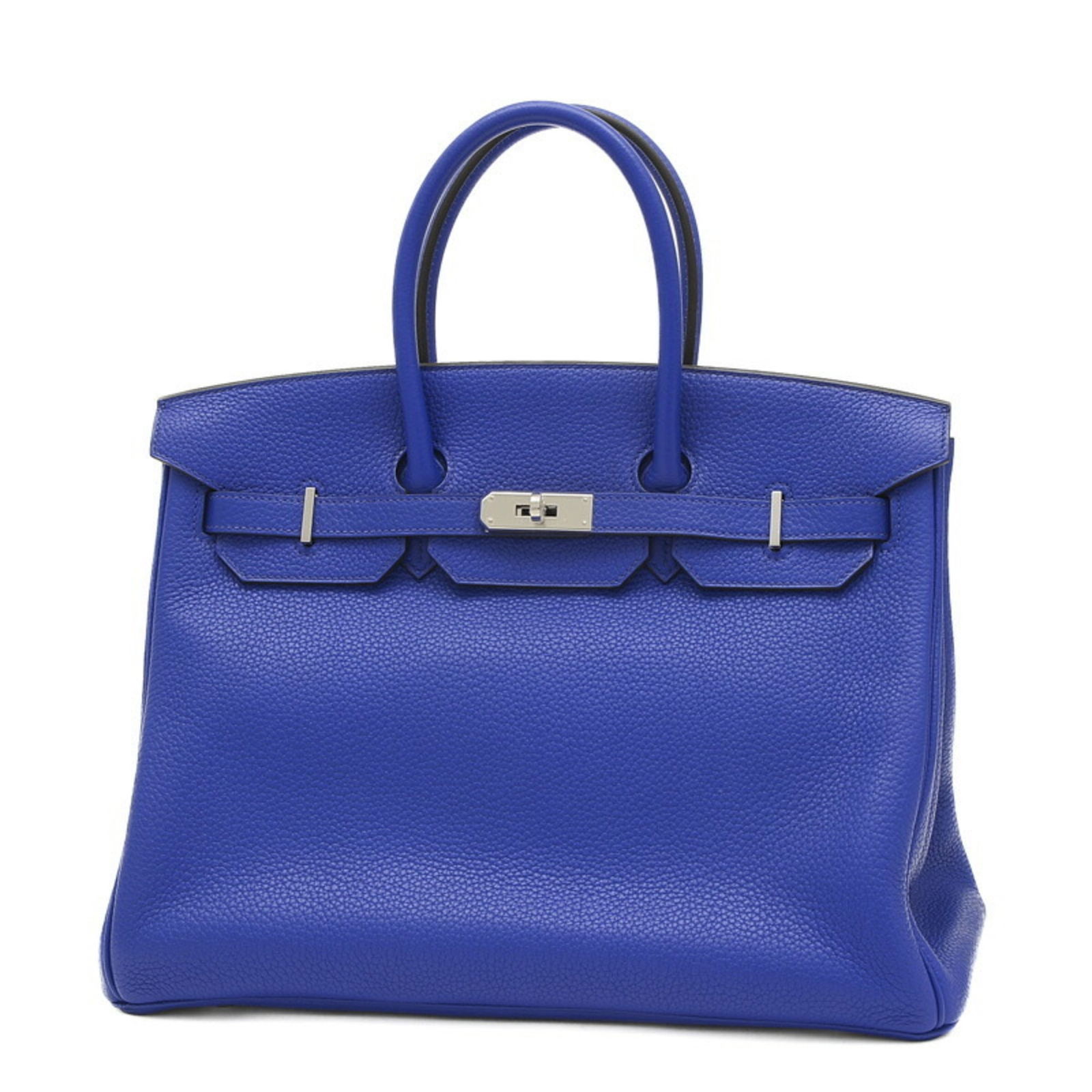 Hermes Birkin 35 Handbag Togo Blue Electric R Stamp: Hermes Birkin 35 Handbag Togo Blue Electric R Stamp Brand: Hermes Line: Birkin Type: Handbag Material: Togo leather Togo leather: Color: Blue Electric Gender: Men Size (HxWxD): 25cm x 35cm x 18cm / 9.