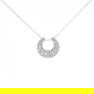 K18 White Gold Diamond Necklace 0.50CT Ladies 45cm