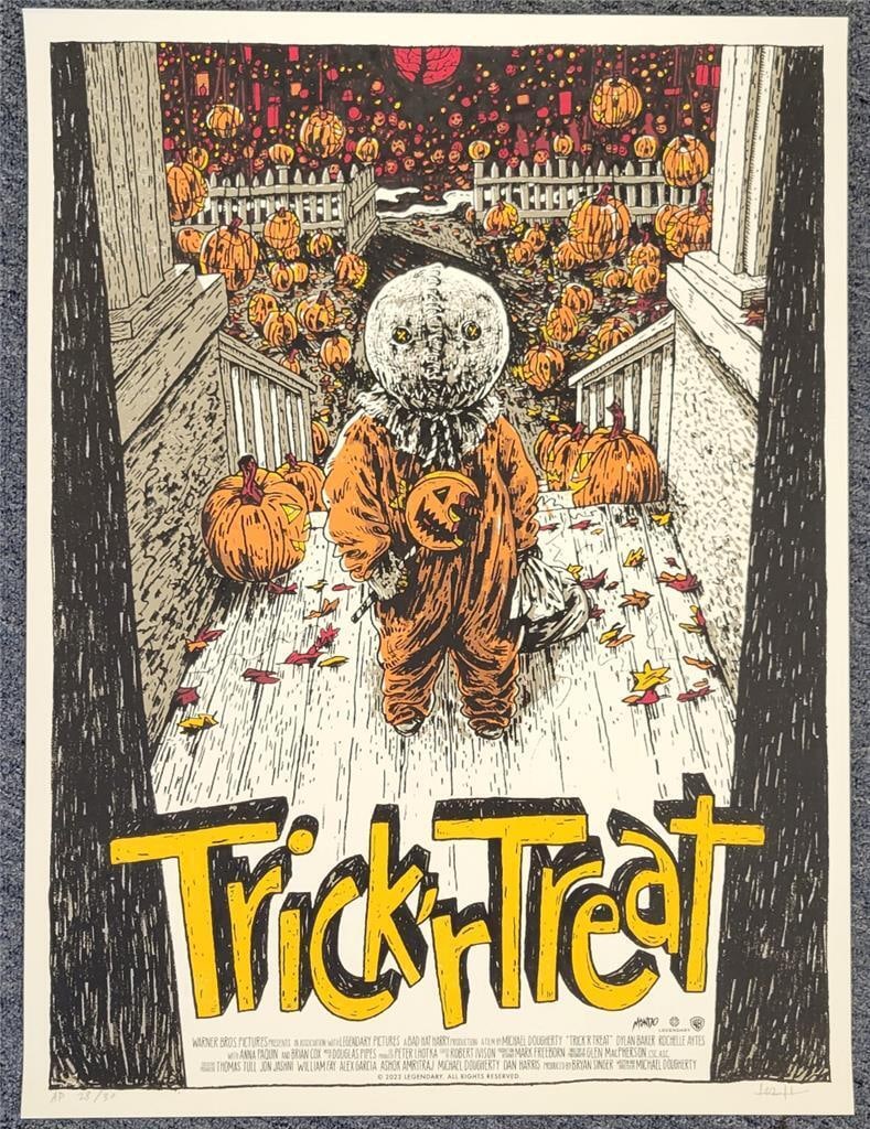 Trick 'r Treat Limited Edition Leslie Herman Signed Print 18 inches x 24 inches: Trick 'r Treat Limited Edition Leslie Herman Signed Print 18 inches x 24 inches This Trick 'r Treat poster is a limited edition artist proof print by Leslie Herman, numbered /30. The print measures 18