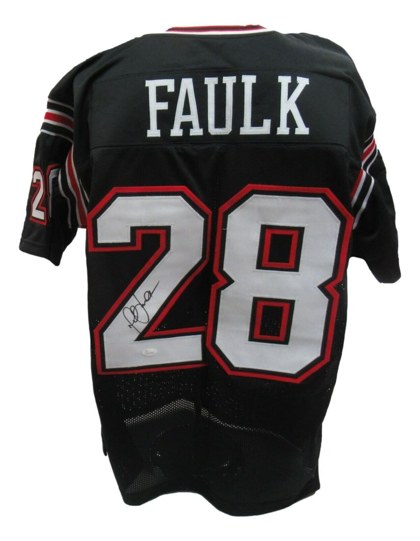 Marshall Faulk Signed Custom Jersey San Diego State JSA Authenticated: Marshall Faulk Signed Custom Jersey San Diego State JSA Authenticated This is a custom jersey signed by Marshall Faulk, a notable player from the San Diego State Aztecs football team. The jersey comes