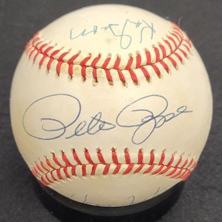 Cincinnati Reds Signed Baseball Big Red Machine Rose Morgan Foster Griffey BAS: Cincinnati Reds Signed Baseball Big Red Machine Rose Morgan Foster Griffey BAS This is an original signed baseball from the Big Red Machine, featuring autographs from legendary players Pete Rose, Joe