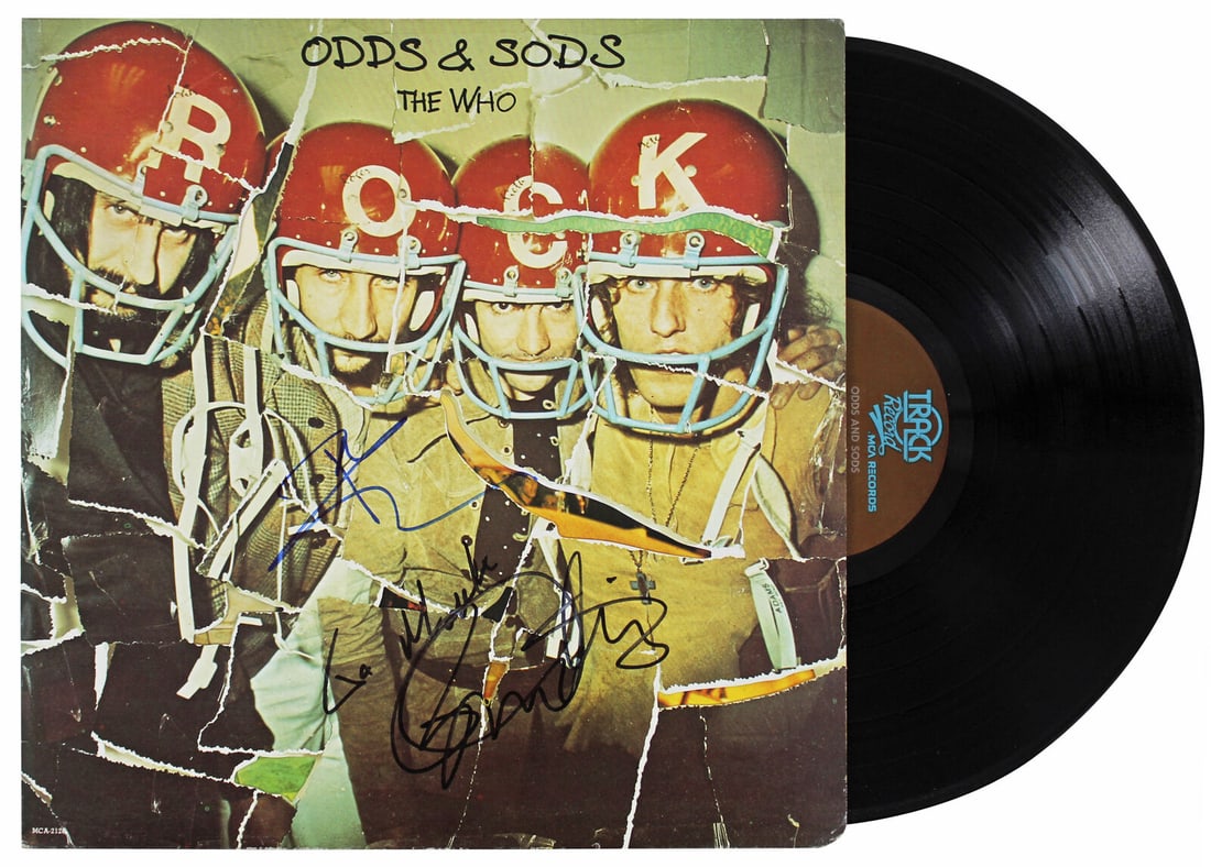 The Who Signed Album Cover With Vinyl By Pete Townshend And Roger