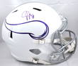 Justin Jefferson Signed Vikings 2024 Speed Helmet with Beckett Holo