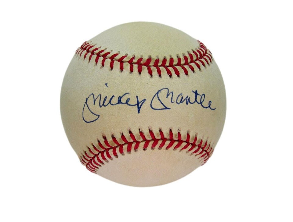 Mickey Mantle Signed OAL Baseball Yankees HOF BAS Certified: Mickey Mantle Signed OAL Baseball Yankees HOF BAS Certified This is an original OAL baseball autographed by the legendary Mickey Mantle, a Hall of Famer with the New York Yankees. The signature has be