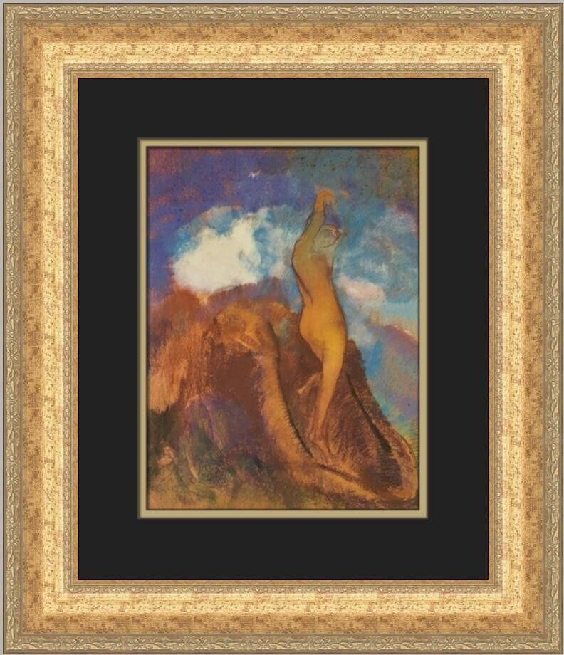Odilon Redon Birth of Venus Custom Framed Art Print 19x17 inches: Odilon Redon Birth of Venus Custom Framed Art Print 19x17 inches This custom framed print titled "The Birth of Venus" by artist Odilon Redon features a medium-sized artwork measuring 19 in. in height