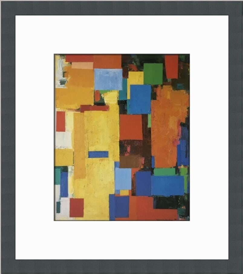 Hans Hoffman Equinox Framed Print 15x13 in Impressionism Art: Hans Hoffman Equinox Framed Print 15x13 in Impressionism Art This Hans Hoffman Equinox custom framed print features a portrait orientation and is presented in a 1" flat black frame with a single white