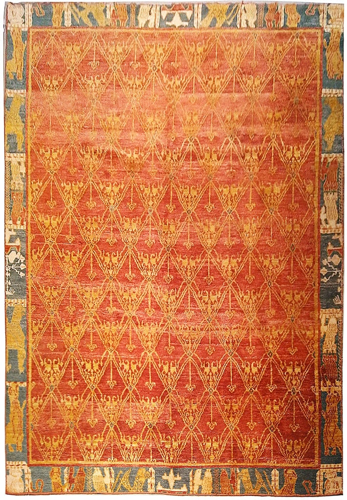Handmade Coral Gabbeh Area Rug 8 x 10 Contemporary Wool Design: Handmade Coral Gabbeh Area Rug 8 x 10 Contemporary Wool Design This QUALITY CONTEMPORARY CARPET features a handmade Gabbeh design in a vibrant coral color. Measuring 8 x 10 feet (95 in x 118 in), this
