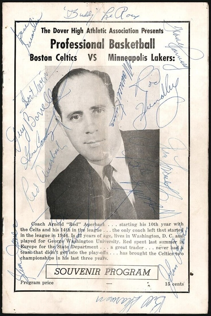 1959-60 Boston Celtics World Champions Team Signed Program Bill Russell PSA DNA: 1959-60 Boston Celtics World Champions Team Signed Program Bill Russell PSA DNA Sport: Basketball Player: Bill Russell Signed: Yes Original/Reprint: Original Autograph Authentication: Professional Spo