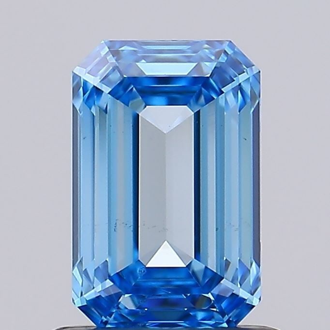 Loose Diamond - EMERALD 1.01ct Fancy Vivid Blue VS2: Loose Diamond - EMERALD 1.01ct Fancy Vivid Blue VS2 Source: This is a real non-mined Diamond that has been grown in a lab Shape: EMERALD Carats: 1.01 Color: Fancy Vivid Blue Certification: IGI Video: