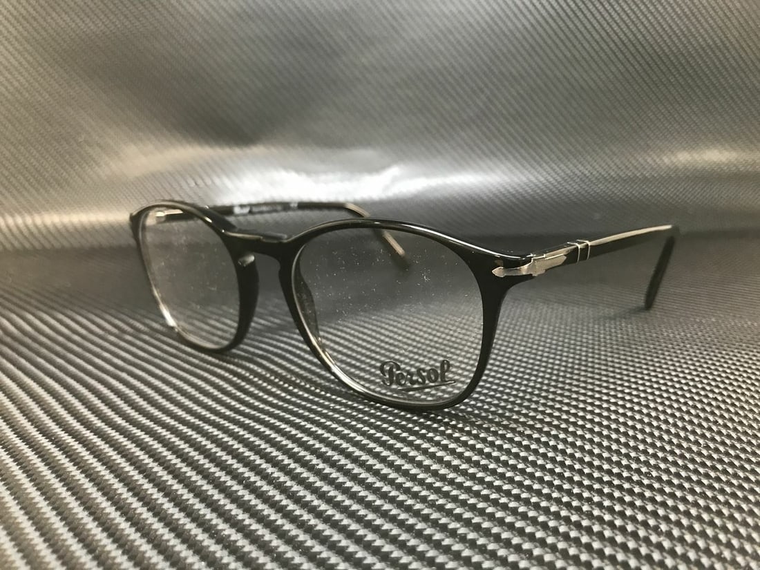 PERSOL PO3007VM 95 Black Demo Lens Men's Eyeglasses 52 mm: PERSOL PO3007VM 95 Black Demo Lens Men's Eyeglasses 52 mm Frame Color: Black Type: Eyeglasses New The Mynt Guarantee: All items in this auction are guaranteed to be 100% authentic. At Your Service: At