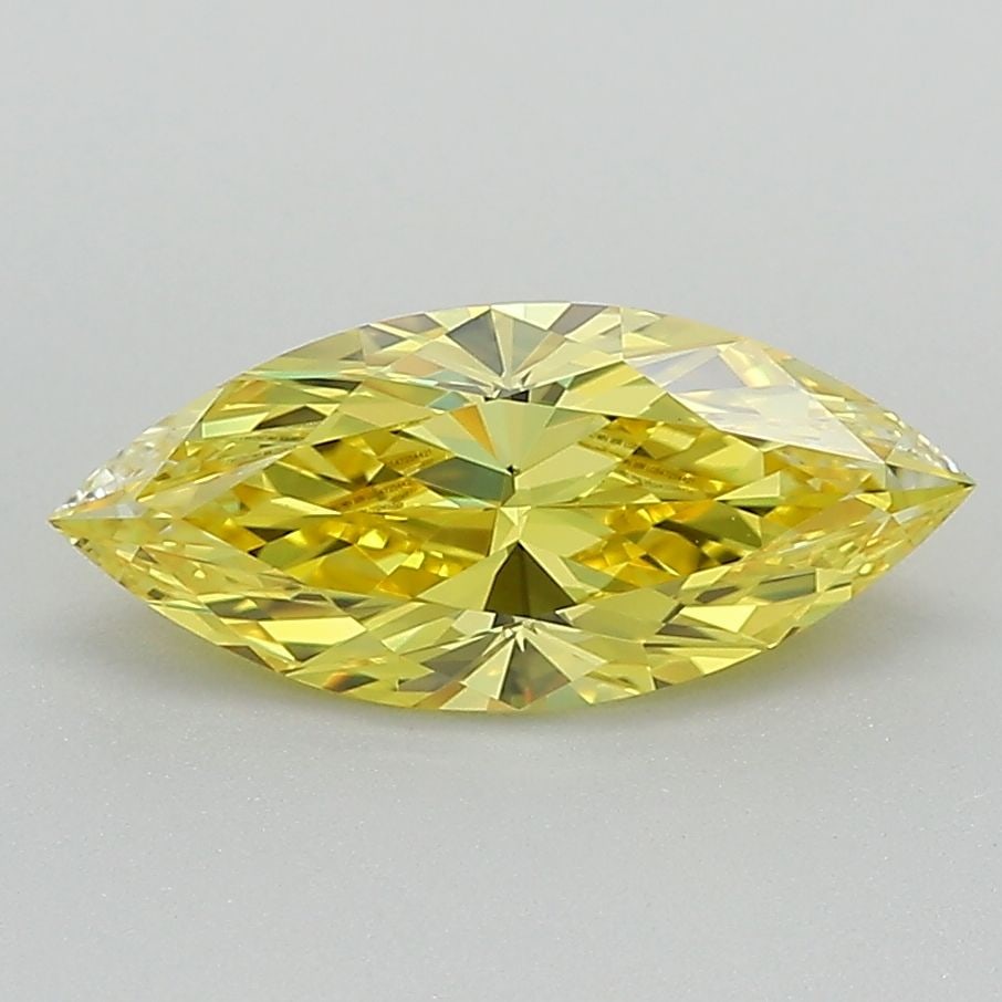 Loose Diamond - MARQUISE 1.05ct Fancy Vivid Yellow VVS2: Loose Diamond - MARQUISE 1.05ct Fancy Vivid Yellow VVS2 Source: This is a real non-mined Diamond that has been grown in a lab Shape: MARQUISE Carats: 1.05 Color: Fancy Vivid Yellow Certification: IGI 