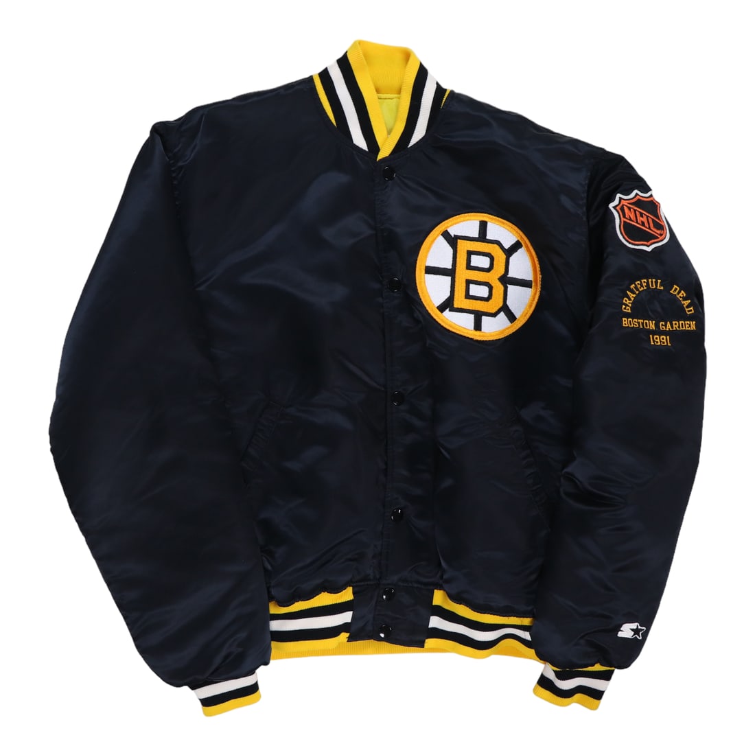 1991 Grateful Dead Boston Bruins Concert Jacket: 1991 Grateful Dead Boston Bruins Concert Jacket Original 1991 Grateful Dead Boston Bruins Concert Jacket. This is a true vintage jacket, not a modern reproduction. Sizes vary so please use measurement