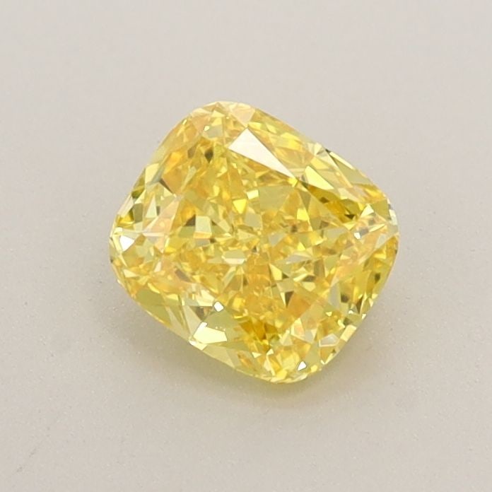 Loose Diamond - CUSHION BRILLIANT 0.51ct Fancy Vivid Yellow VS1: Loose Diamond - CUSHION BRILLIANT 0.51ct Fancy Vivid Yellow VS1 Source: This is a real non-mined Diamond that has been grown in a lab Shape: CUSHION BRILLIANT Carats: 0.51 Color: Fancy Vivid Yellow Ce
