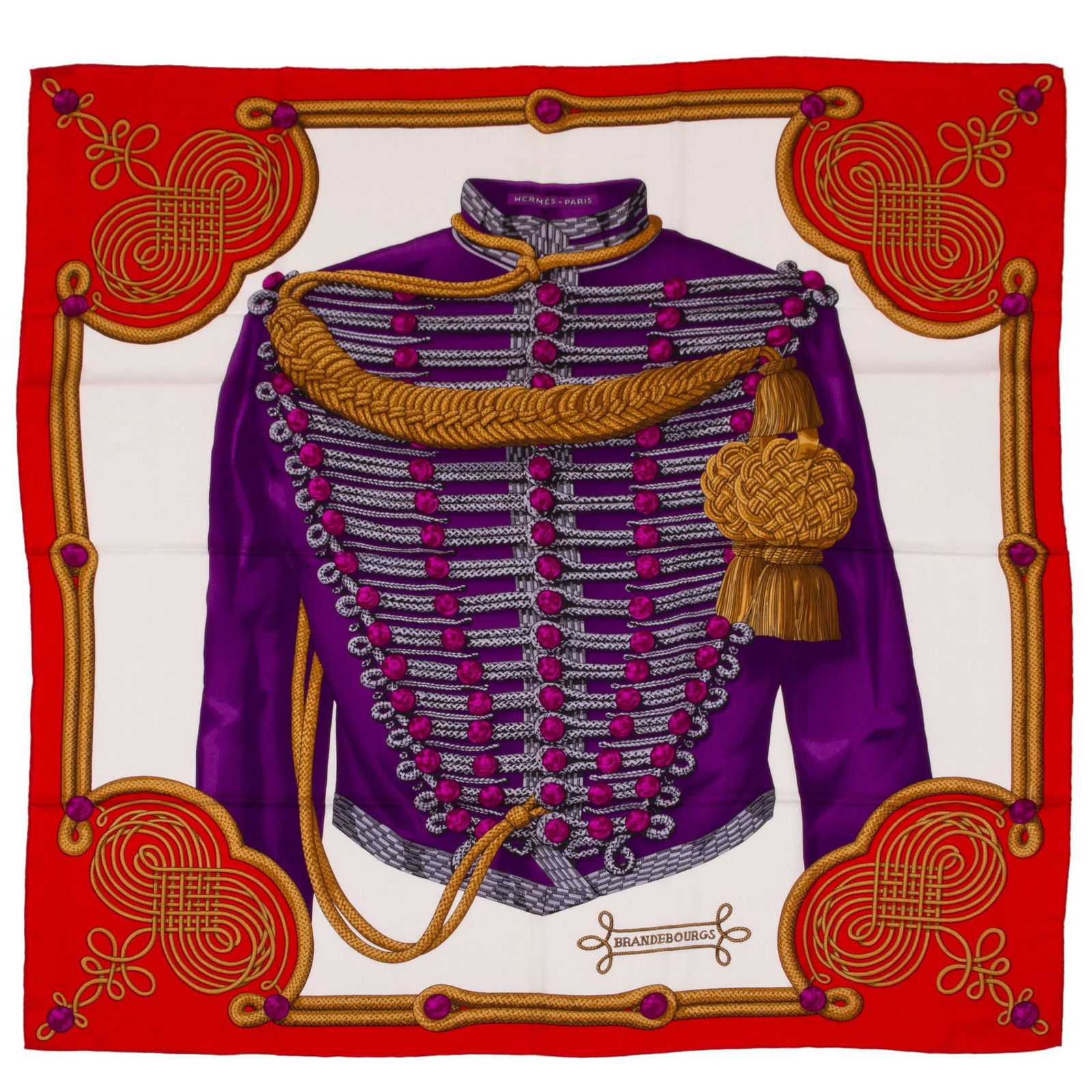 Hermes Cashmere Brandebourgs Shawl 55 Inches France 21st Century: Hermes Cashmere Brandebourgs Shawl 55 Inches France 21st Century This exquisite Hermes Cashmere Brandebourgs Cathy Latham Shawl features a luxurious design crafted by the renowned Hermes brand. It mea