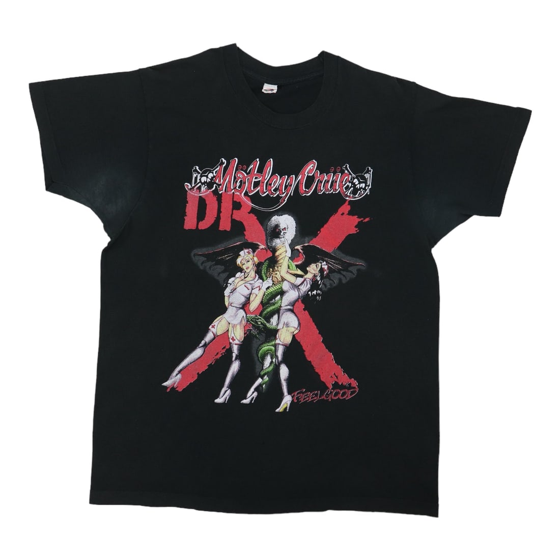Vintage 1989 Motley Crue Dr Feelgood Tour Shirt Black XL: Vintage 1989 Motley Crue Dr Feelgood Tour Shirt Black XL Original 1989 Motley Crue Dr Feelgood Tour Shirt. This is a true vintage shirt, not a modern reproduction. Features front and back graphics. Sh