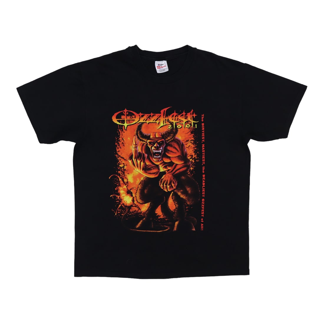 Vintage 2001 Ozzfest Tour Shirt Black Large with Graphics: Vintage 2001 Ozzfest Tour Shirt Black Large with Graphics Original 2001 Ozzfest Tour Shirt. This is a true vintage shirt, not a modern reproduction. The shirt features front and back graphics and is i