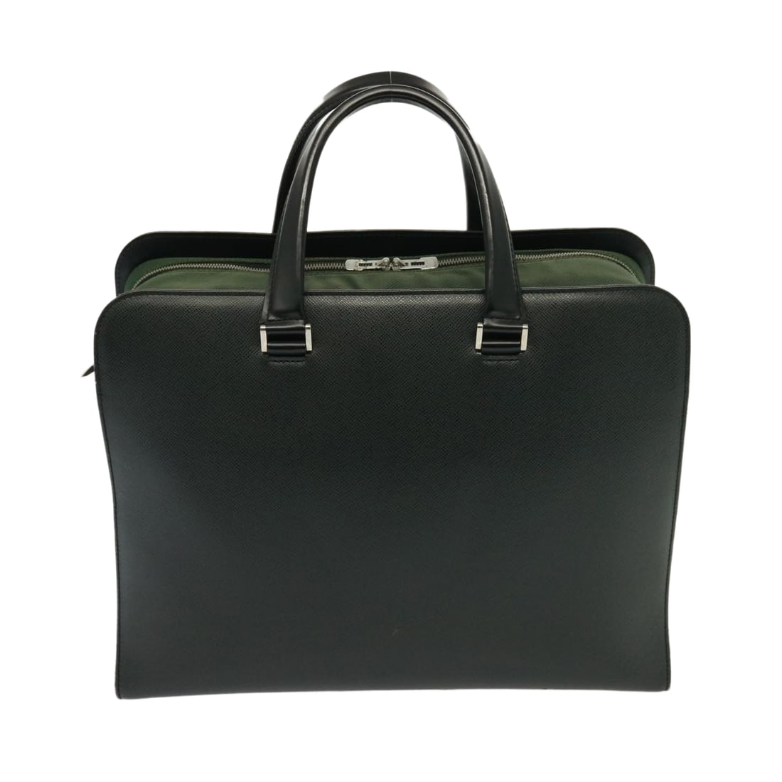 Louis Vuitton Nevsky Green Leather Briefcase 42cm x 33cm x 16cm: Louis Vuitton Nevsky Green Leather Briefcase 42cm x 33cm x 16cm The Louis Vuitton Nevsky briefcase features a refined design that embodies modern luxury, perfect for professionals seeking sophisticati