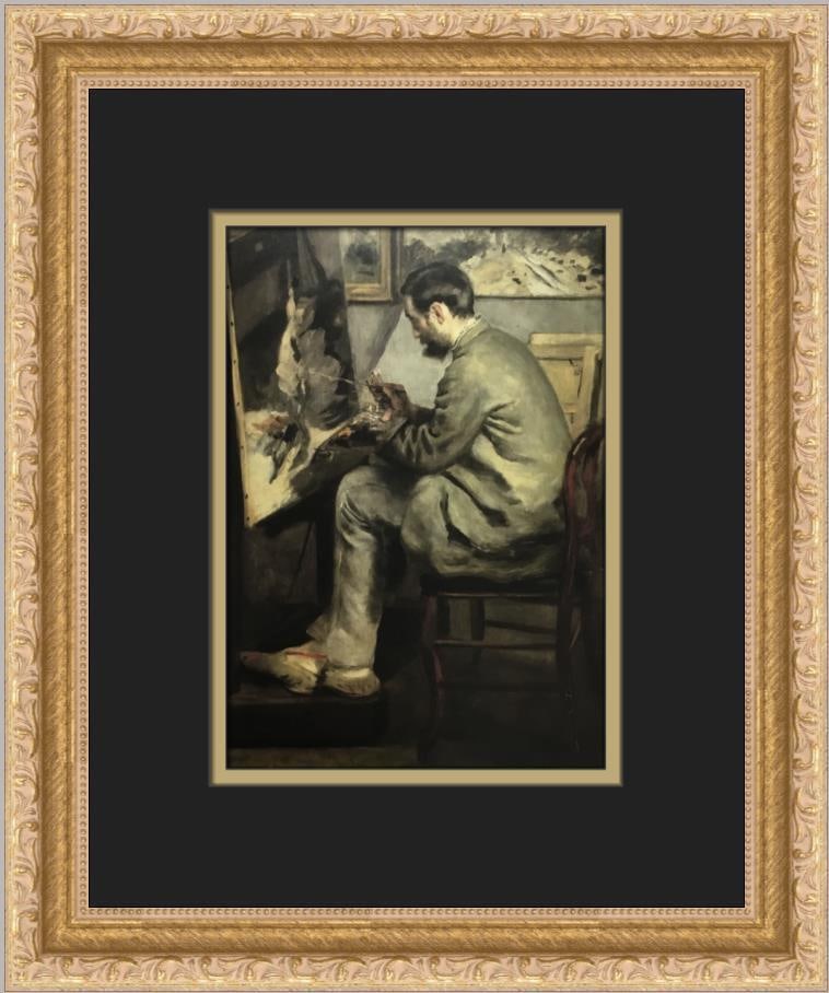 Pierre-Auguste Renoir Frederic Bazille at his Easel Custom Framed Print: Pierre-Auguste Renoir Frederic Bazille at his Easel Custom Framed Print Size: Medium Region Of Origin: United States Artist: Pierre-Auguste Renoir Production Technique: Lithography Framing: Matted & F