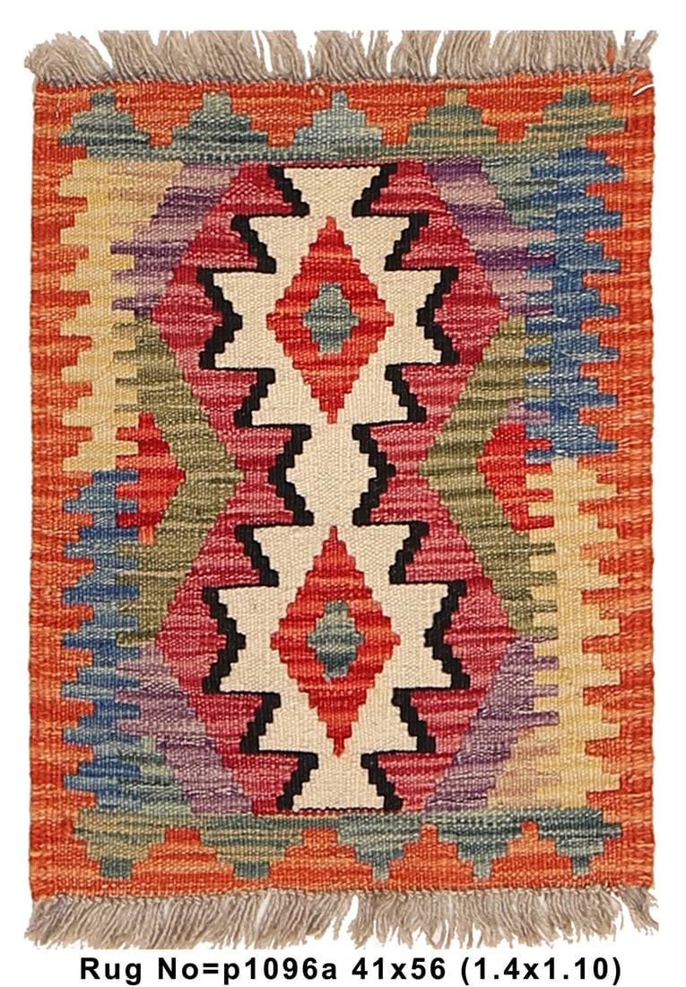 1'4 x 2'0 Kilim Flat-Weave Tribal Rug Vegetable Dye: 1'4 x 2'0 Kilim Flat-Weave Tribal Rug Vegetable Dye Free continental US Shipping Size in Feet: Width: 1'4 x Length: 2'0 Size in Inches: Width: 16 in x Length: 24 in Rug Type: Area Rug Colors: Multi We