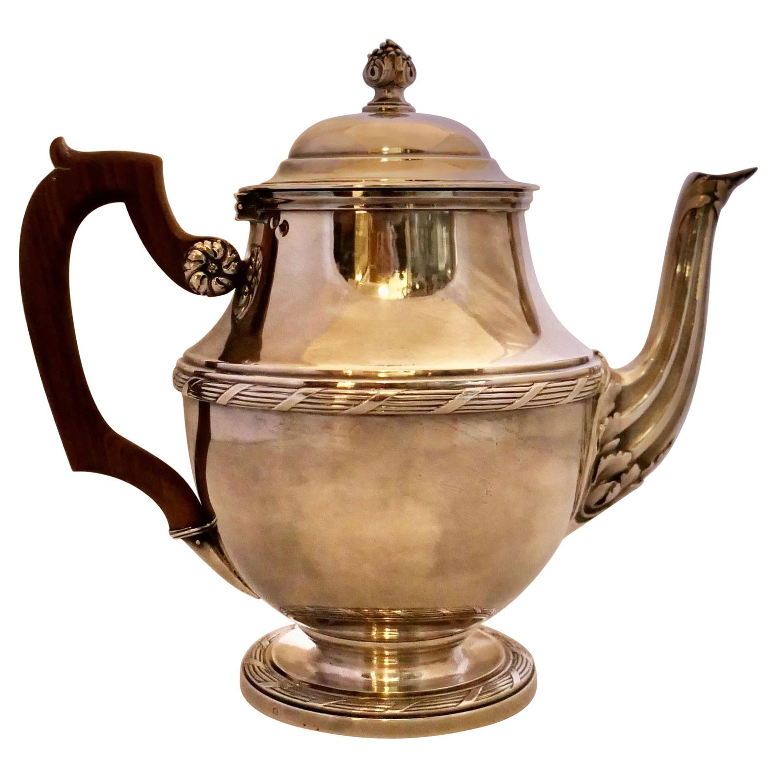 Georges Fouquet Lapar Sterling Silver Tea Pot: Georges Fouquet Lapar Sterling Silver Tea Pot Creator: Georges Fouquet-Lapar (Designer) Dimensions: Height: 8.88 in (22.56 cm)Diameter: 9 in (22.86 cm) Style: Art Deco (Of the Period) Materials and Te
