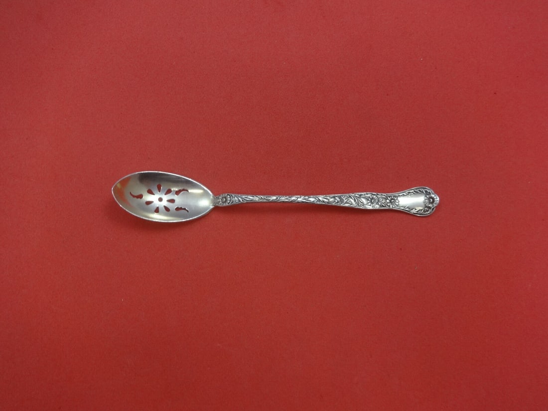 Marguerite by Gorham Sterling Silver Olive Spoon Original Pierced 5 3/4": Marguerite by Gorham Sterling Silver Olive Spoon Original Pierced 5 3/4" Pattern: Marguerite Brand: Gorham Type: Serving Spoon Composition: Sterling Silver Maker: Gorham Marguerite by gorham sterling