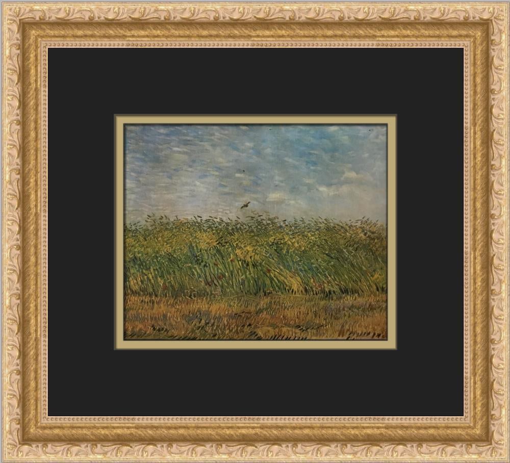 Vincent Van Gogh Wheat Field with a Lark Custom Framed Print: Vincent Van Gogh Wheat Field with a Lark Custom Framed Print Size: Medium Region Of Origin: United States Artist: Vincent van Gogh Production Technique: Offset Lithograph Framing: Matted & Framed Styl