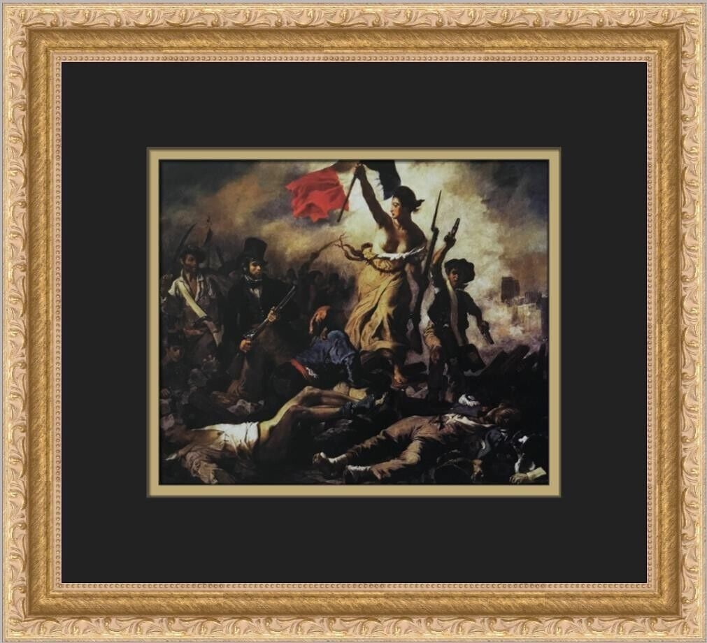 Eugene Delacroix Liberty Leading The People Custom Framed Print: Eugene Delacroix Liberty Leading The People Custom Framed Print Unit Of Sale: Single Piece Artist: Eugene Delacroix Size: Medium Item Length: 14 in Region Of Origin: United States Framing: Matted & Fr