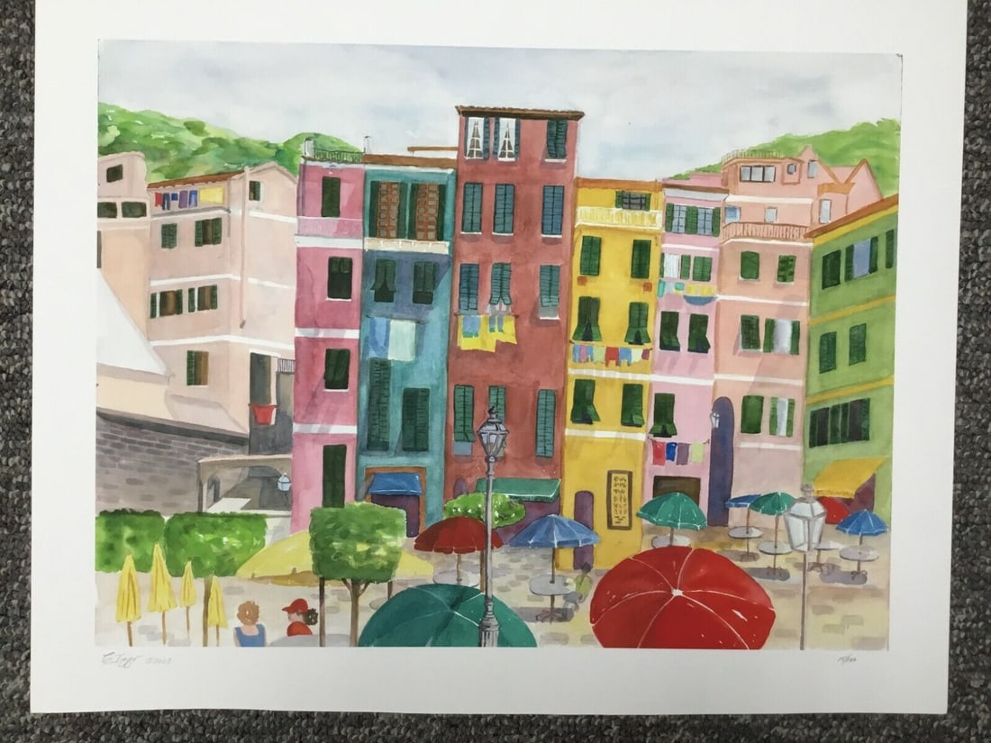 C IZZO City Scene Limited Edition Giclee Print Signed and Numbered: C IZZO City Scene Limited Edition Giclee Print Signed and Numbered Size: Medium Region Of Origin: United States Artist: C IZZO Production Technique: Giclee Print Framing: Unframed Style: Modernism Ite