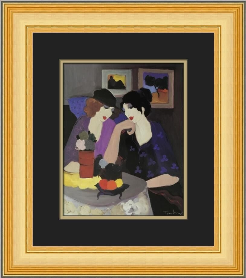 Itzchak Tarkay Les Amis Toujours Custom Framed Print: Itzchak Tarkay Les Amis Toujours Custom Framed Print Unit Of Sale: Single Piece Artist: Itzchak Tarkay Size: Medium Item Length: 16 in Region Of Origin: United States Framing: Matted & Framed Personal