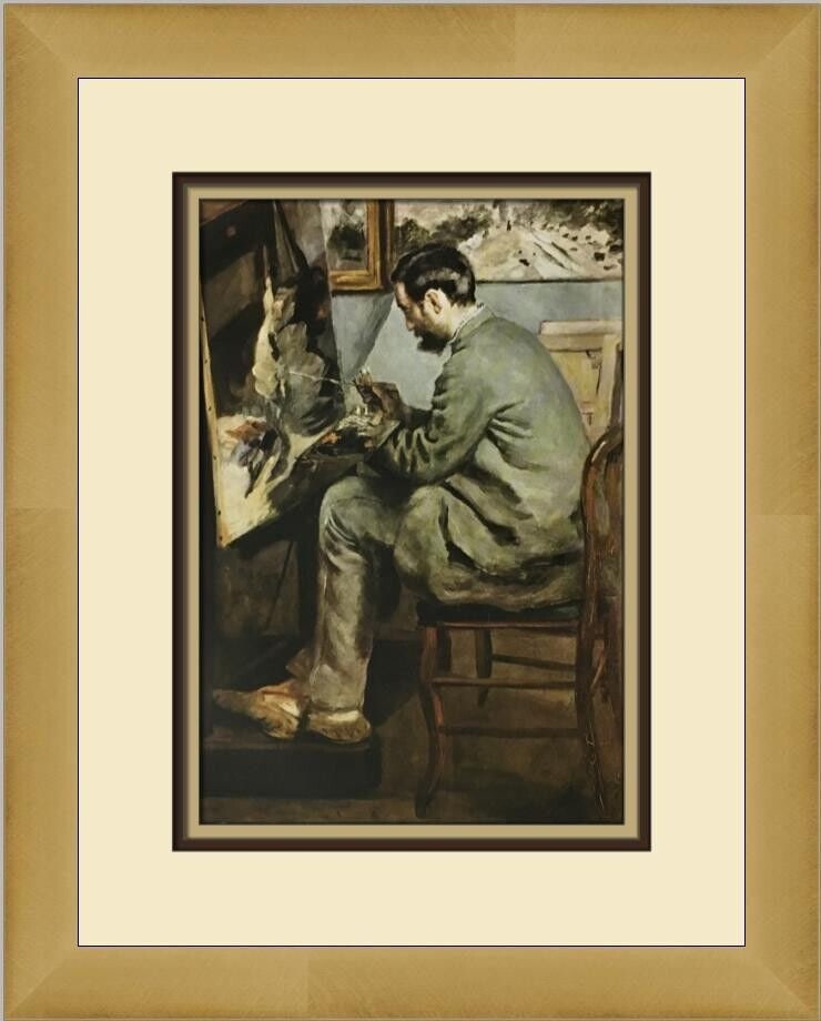 Pierre Auguste Renoir Frederic Bazille at his Easel Custom Framed Print: Pierre Auguste Renoir Frederic Bazille at his Easel Custom Framed Print Unit Of Sale: Single-Piece Work Artist: Pierre-Auguste Renoir Size: Medium (up to 36in.) Item Length: 13 in Region Of Origin: Un