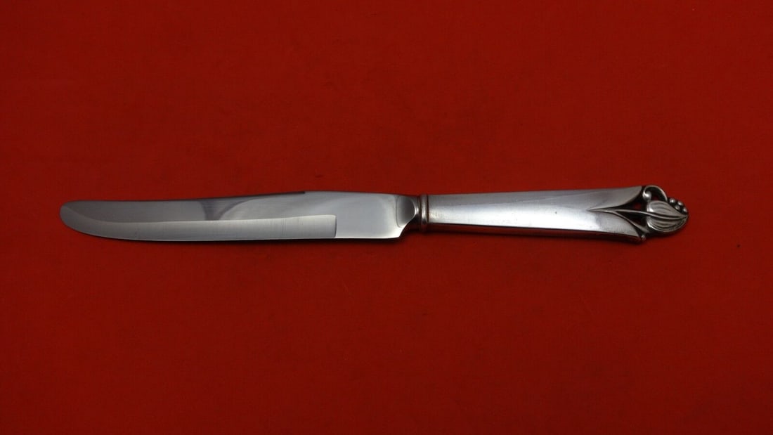 Woodlily by Frank Smith Sterling Silver Steak Knife Rounded Blade 9 1/4": Woodlily by Frank Smith Sterling Silver Steak Knife Rounded Blade 9 1/4" Pattern: Woodlily Brand: Frank Smith Type: Knife Composition: Sterling Silver Maker: Frank Smith Woodlily by frank smith sterli