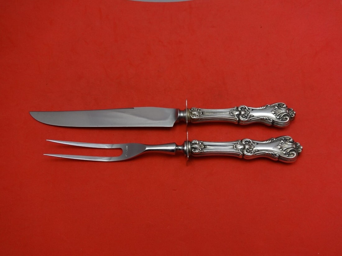 Federal Cotillion by Frank Smith Sterling Silver Steak Carving Set 10 1/4" 2pc: Federal Cotillion by Frank Smith Sterling Silver Steak Carving Set 10 1/4" 2pc Pattern: Federal Cotillion Brand: Frank Smith Type: Set Composition: Sterling Silver Maker: Frank Smith Federal cotillion
