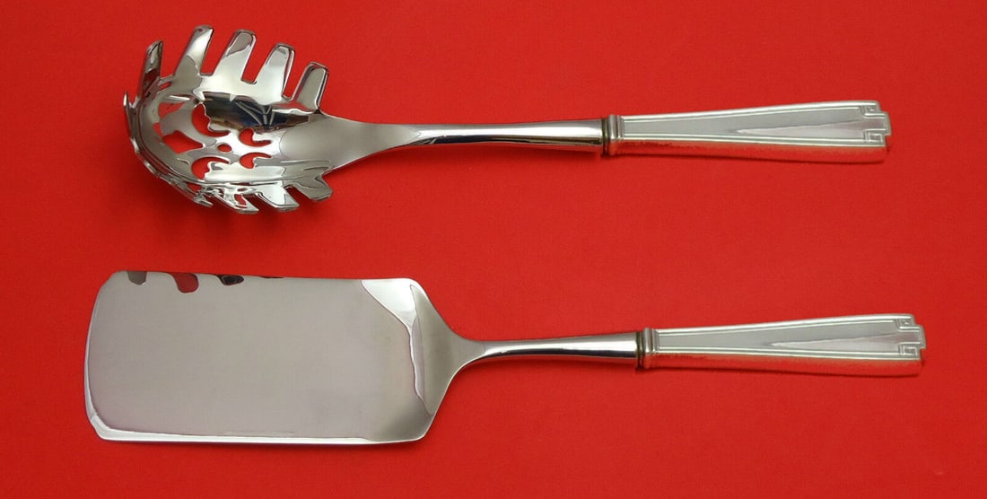Etruscan by Gorham Sterling Silver Italian Pasta Server Set 2pc HHWS Custom: Etruscan by Gorham Sterling Silver Italian Pasta Server Set 2pc HHWS Custom Maker: Gorham Composition: Sterling Silver Etruscan by gorham sterling silver custom made hollow handle with stainless imple