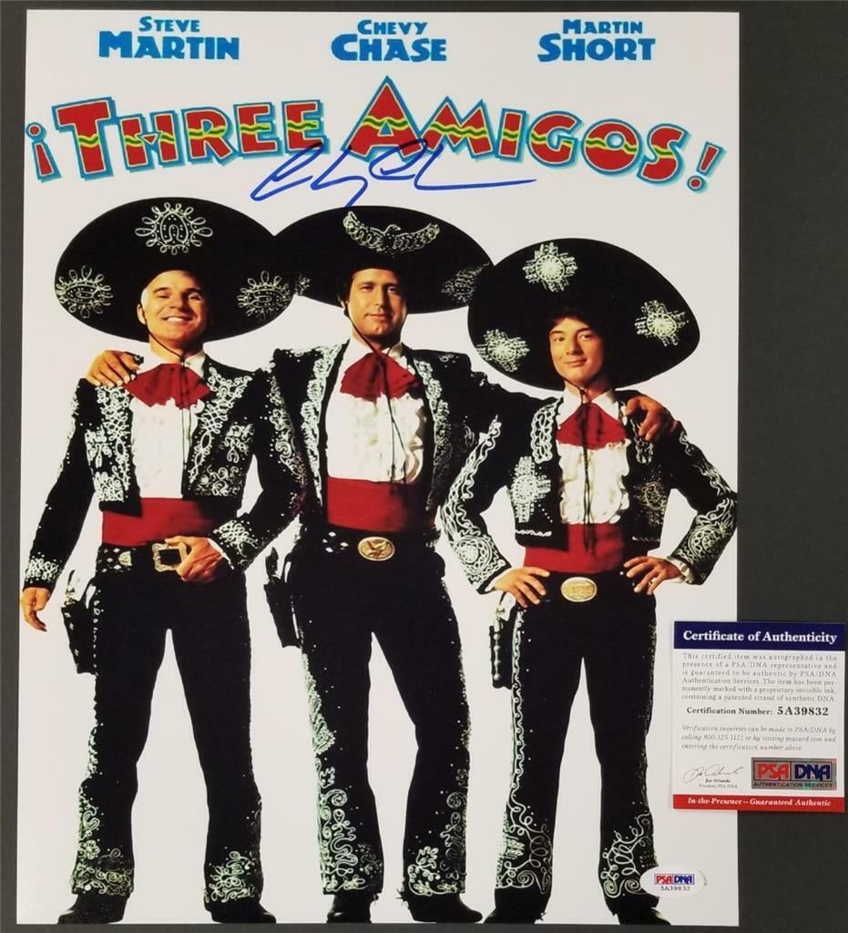 Chevy Chase autograph signed Three Amigos 11x14 Photo ~ PSA/DNA COA: Chevy Chase autograph signed Three Amigos 11x14 Photo ~ PSA/DNA COA Industry: Movies Movie: Three Amigos Signed By: Chevy Chase Autograph Authentication: Professional Sports (PSA/DNA) Object Type: Pho