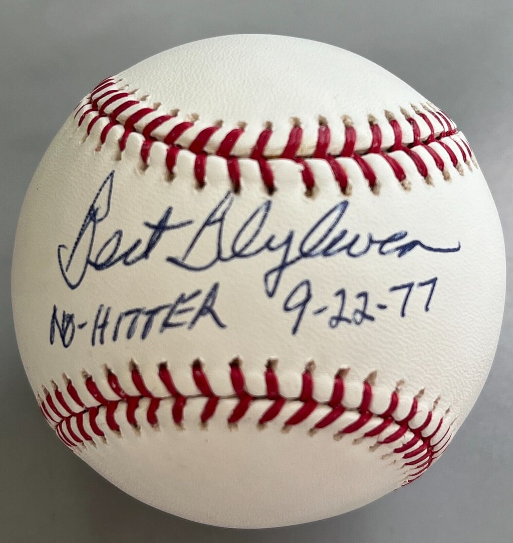 Bert Blyleven signed "No Hitter 9-22-77" Rawlings MLB baseball-JSA AF18920: Bert Blyleven signed "No Hitter 9-22-77" Rawlings MLB baseball-JSA AF18920 Sport: Baseball Player: Bert Blyleven Signed: Yes Original/Reprint: Original Autograph Authentication: James Spence Authentic