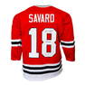 Denis Savard Signed HOF 2000 Inscription Chicago Red Hockey Jersey (JSA)