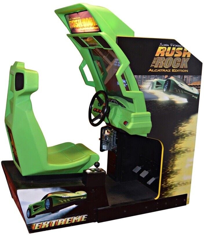 SAN FRANCISCO RUSH the ROCK ARCADE MACHINE by ATARI (Excellent Condition) *RARE*: SAN FRANCISCO RUSH the ROCK ARCADE MACHINE by ATARI (Excellent Condition) *RARE* Atari: San Francisco Rush the Rock Sit Down Racing Arcade Machine: Atari Year: 1997 SAN FRANCISCO RUSH the ROCK Arcade