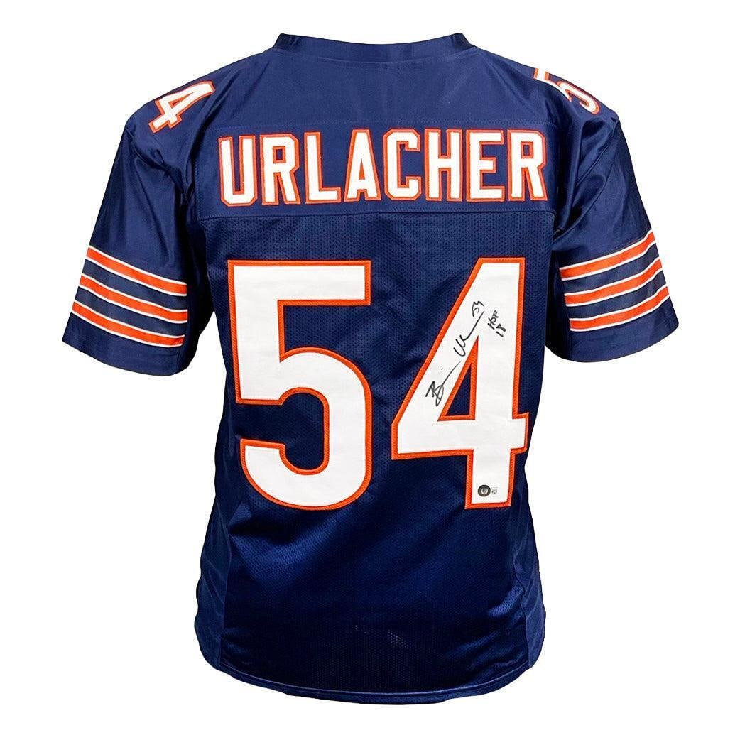 Brian Urlacher Signed HOF 2018 Inscription Chicago Blue Football Jersey (Beckett: Brian Urlacher Signed HOF 2018 Inscription Chicago Blue Football Jersey (Beckett Autograph Authentication: Beckett Autographed: Yes League: NFL Size: XL Sport: Football Brian Urlacher Signed HOF 2018 