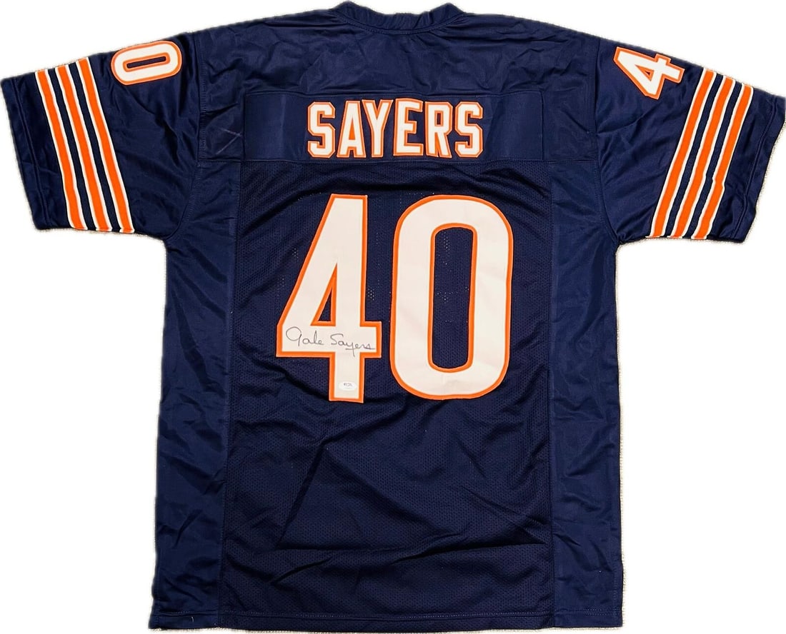 Gale Sayers signed jersey PSA/DNA Chicago Bears Autographed: Gale Sayers signed jersey PSA/DNA Chicago Bears Autographed Original/Reprint: Original Product: Jersey Sport: Football Pre-Owned While the lot images are representative of the item, the size, placemen