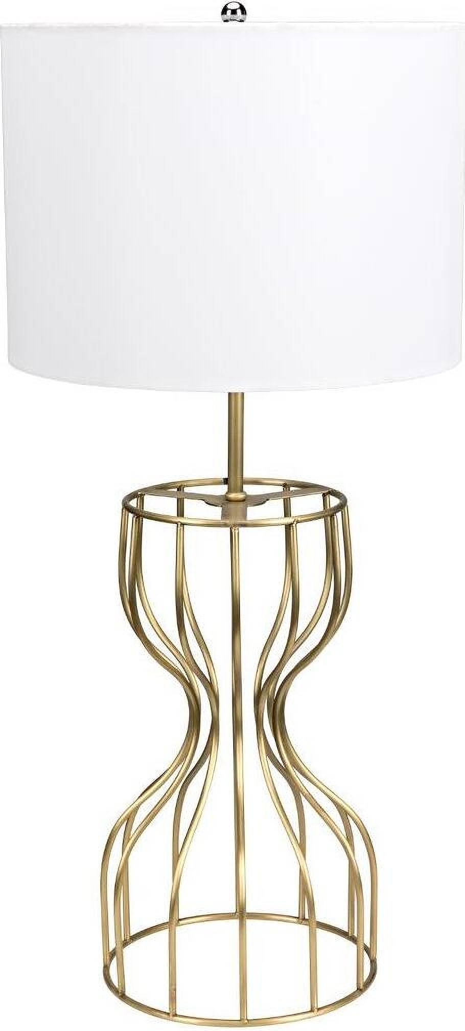 Perry Table Lamp With Shade, Metal With Brass Finish: Perry Table Lamp With Shade, Metal With Brass Finish Curvy and glamorous, the Perry table lamp has a hourglass inspired metal base with an antique brass finish. Each lamp is artisan-crafted comes comp