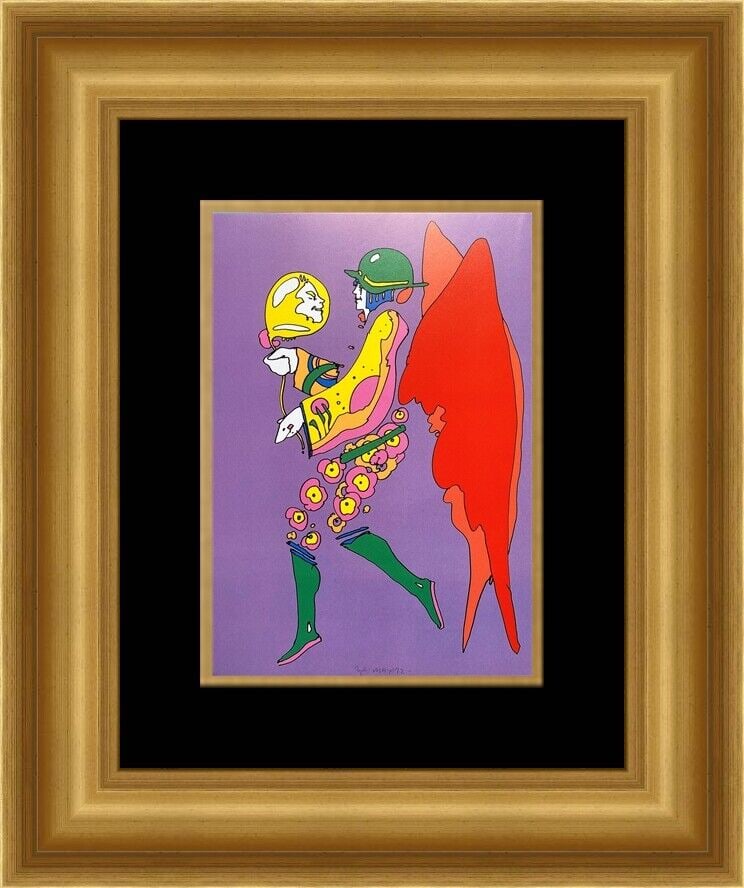 Peter Max - Tip Toe Floating Newly Custom Framed Print: Peter Max - Tip Toe Floating Newly Custom Framed Print Features: Framed Matted Region Of Origin: usa Item Width: 17 in Title: Tip Toe Floating Production Technique: Lithography Item Length: 17 in Item