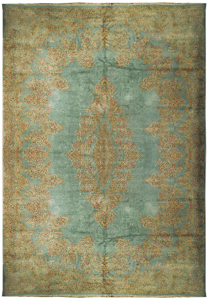 11'4 x 19'4 Blue Grey Semi-Antique Persian Kerman Rug: 11'4 x 19'4 Blue Grey Semi-Antique Persian Kerman Rug Free continental US Shipping Size in Feet: Width: 11'4 x Length: 19'4 Size in Inches: Width: 136 in x Length: 232 in Rug Type: Area Rug Colors: Bl