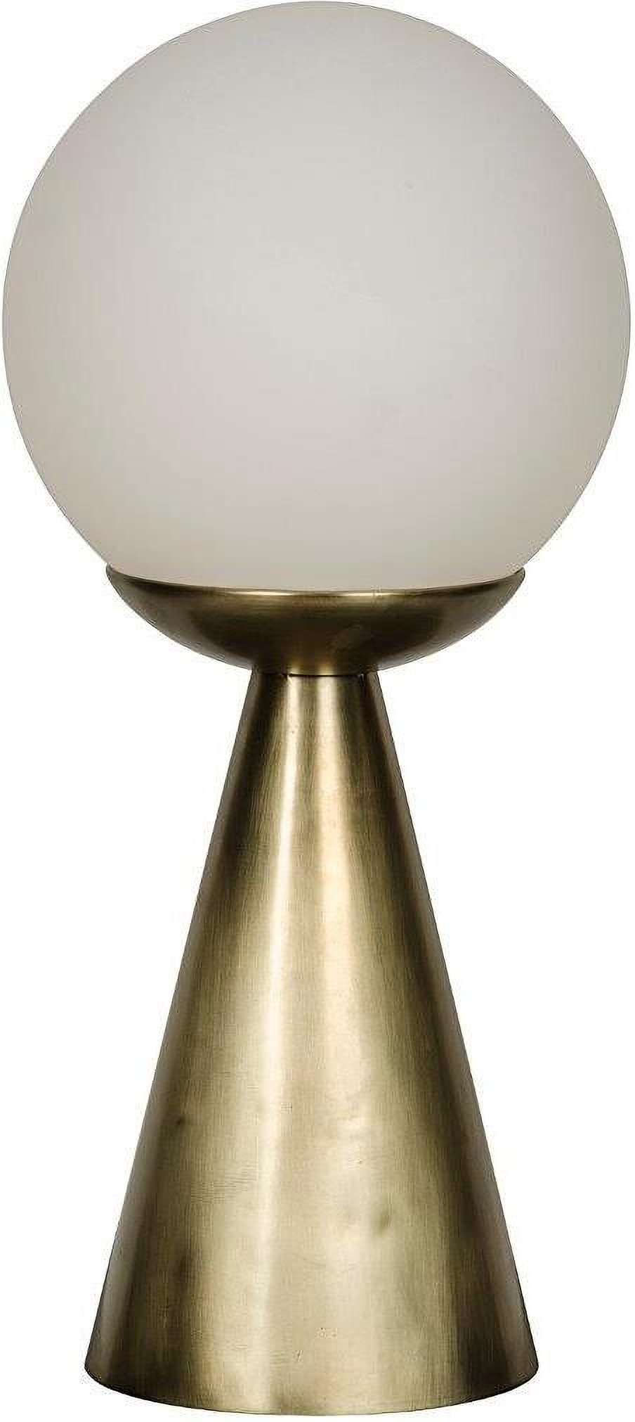 Merle Table Lamp In Antique Brass And Glass: Merle Table Lamp In Antique Brass And Glass A handcrafted antique brass base is topped with a spherical glass shade in this dazzling desk lamp from Noir. Merle Table Lamp Antique Brass Metal and Glass
