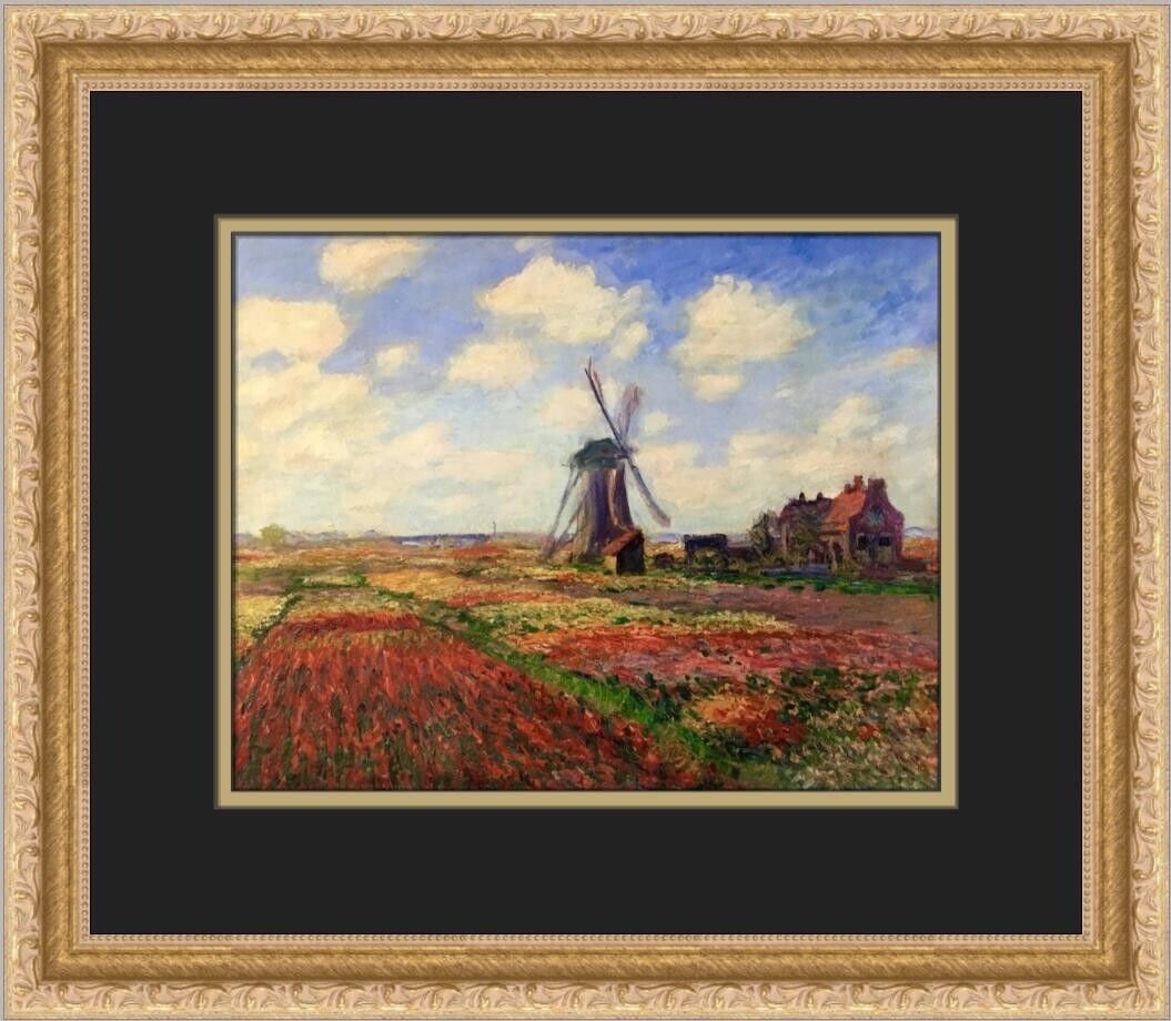 Claude Monet Tulips in Holland Custom Framed Print: Claude Monet Tulips in Holland Custom Framed Print Unit Of Sale: Single Piece Artist: Claude Monet Size: Medium Item Length: 14 in Region Of Origin: United States Framing: Matted & Framed Personalize: