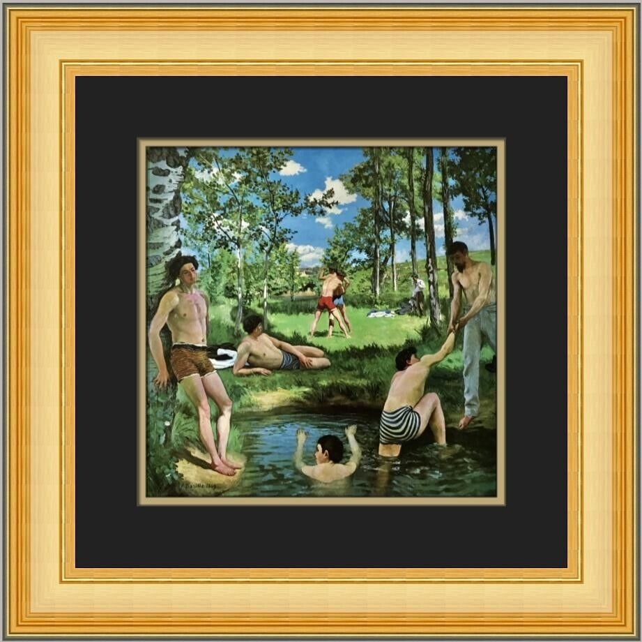 Frederic Bazille The Bathers Custom Framed Print: Frederic Bazille The Bathers Custom Framed Print Unit Of Sale: Single Piece Artist: Frederic Bazille Size: Medium Item Length: 18 in Region Of Origin: United States Framing: Matted & Framed Personaliz