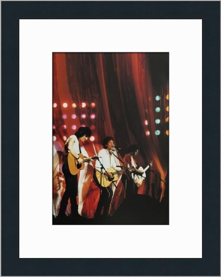 Ron Wood and Bob Dylan and Keith Richards Live Aid Concert Custom Framed Print: Ron Wood and Bob Dylan and Keith Richards Live Aid Concert Custom Framed Print Industry: Music Image Size 10 x 7 Custom Framed Size 16 x 13 Off Set Open Edition Print Custom Framed in a 1 Flat Black F