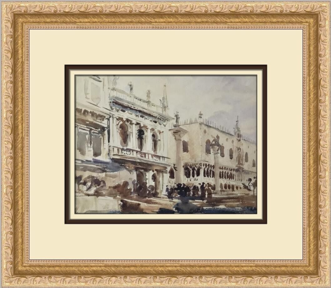 John Singer Sargent The Piazzetta and the Doge's Palace Custom Framed Print: John Singer Sargent The Piazzetta and the Doge's Palace Custom Framed Print Unit Of Sale: Single Piece Artist: John Singer Sargent Size: Medium Custom Bundle: No Item Length: 14 in Region Of Origin: U