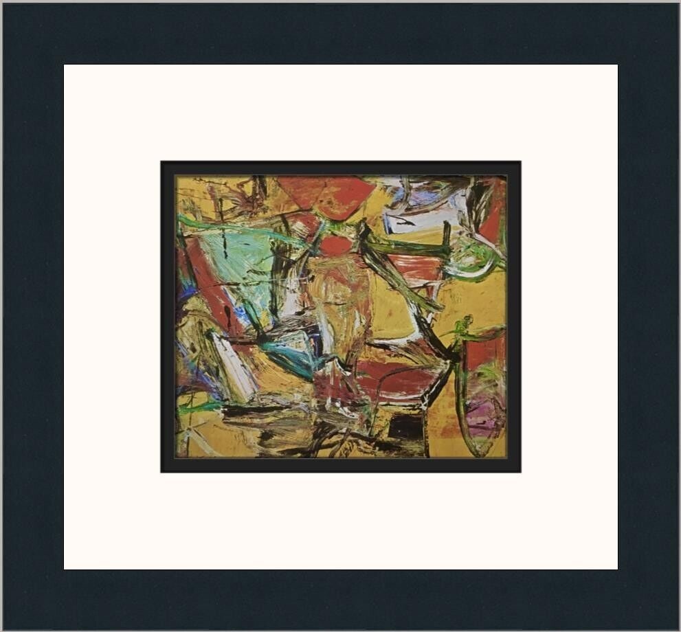 Willem De Kooning Police Gazette Custom Framed Print: Willem De Kooning Police Gazette Custom Framed Print Unit Of Sale: Single Piece Artist: Willem de Kooning Size: Medium Item Length: 12 in Region Of Origin: United States Framing: Matted & Framed Perso