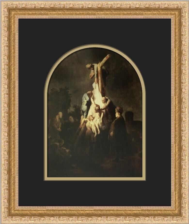 Rembrandt van Rijn The Descent from the Cross Custom Framed Print: Rembrandt van Rijn The Descent from the Cross Custom Framed Print Unit Of Sale: Single Piece Artist: Rembrandt van Rijn Size: Medium Item Length: 13 in Region Of Origin: United States Framing: Matted 